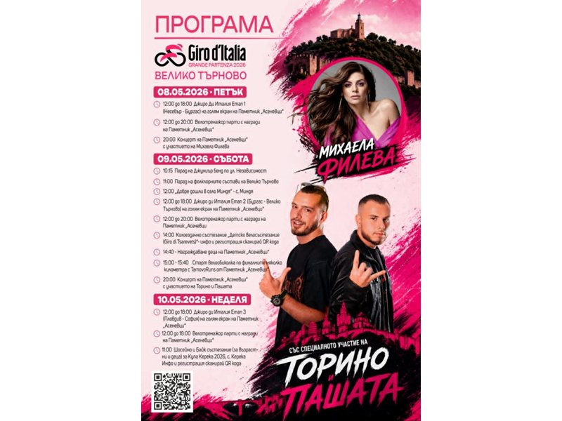 Veliko Tarnovo Dobi 2.200 Učesnika za Giro d'Italia Maraton