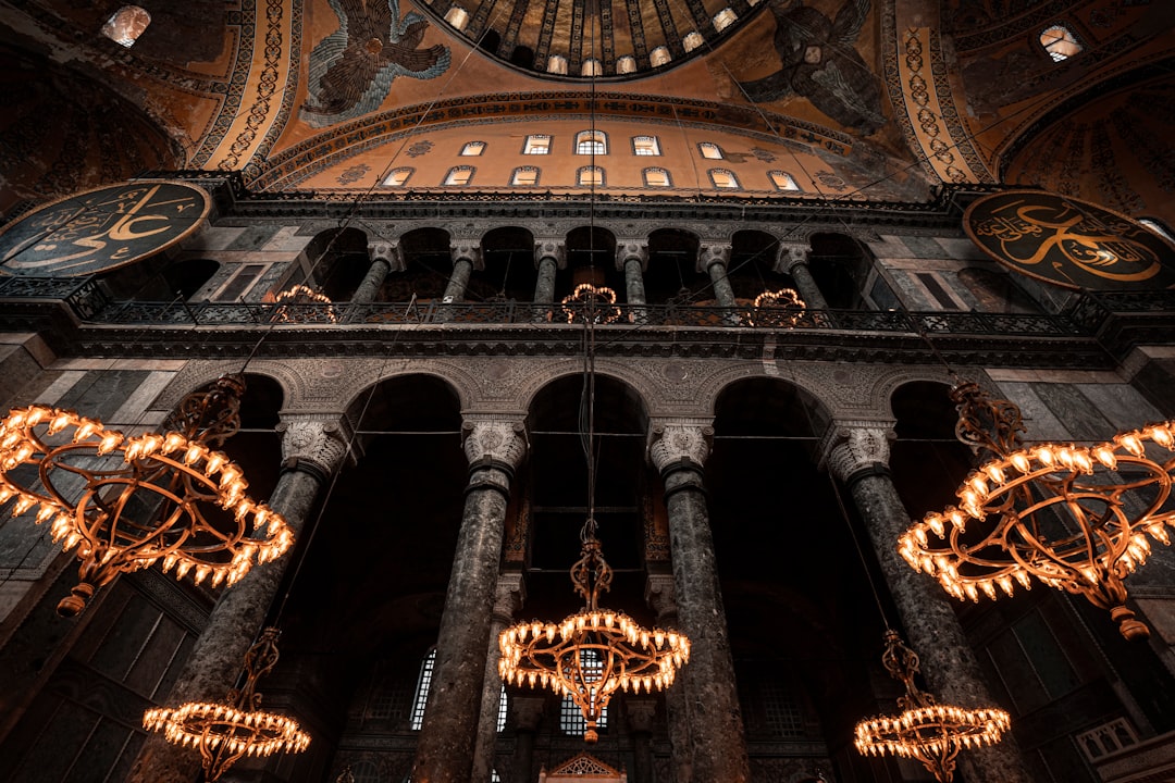 Hagia Sophia Istanbul interior dome mosaics calligraphy
