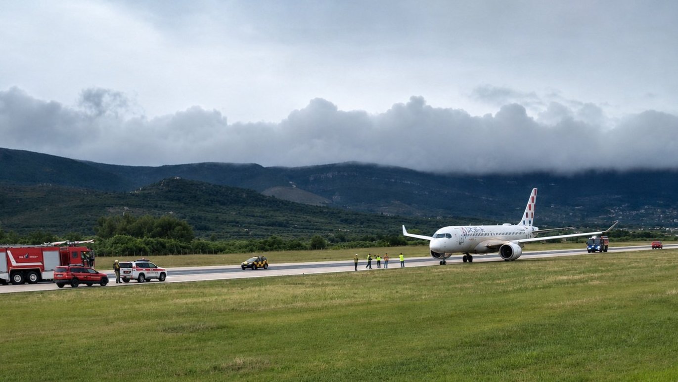 Airbus A220 се извукла са писте на аеродруму у Сплиту, Хрватска